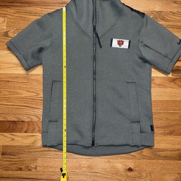 Chicago Bears Nike Sideline Showout S/S Gray Full Zip Hoodie Jacket Men's Med - Picture 7 of 12
